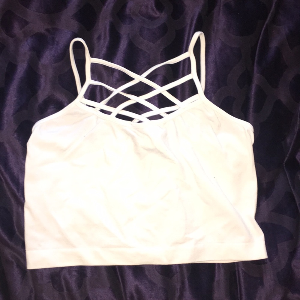 white strappy shirt